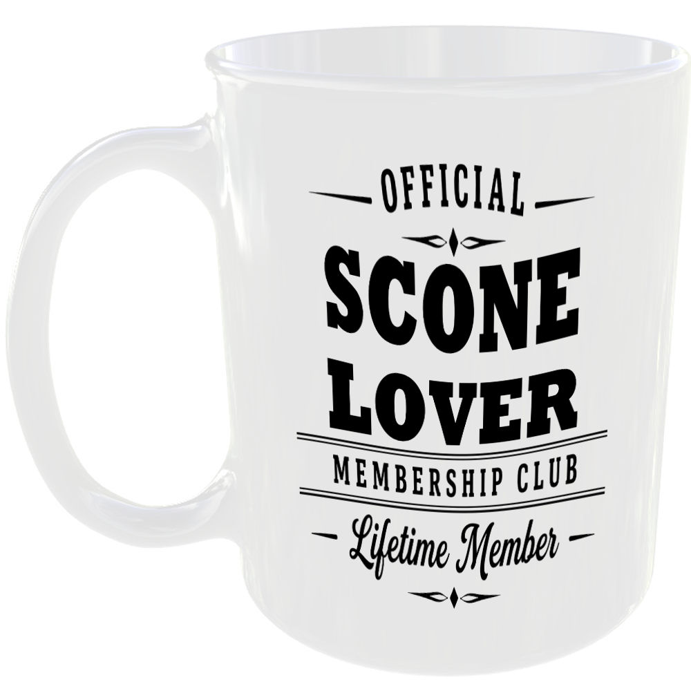 Official Scone Lover Membership Club Funny Ceramic Mug Foodie Kitchen Birthday