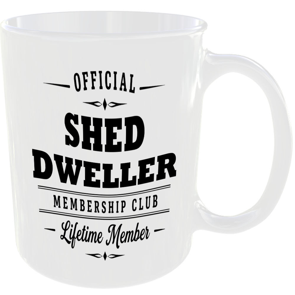 Official Shed Dweller Membership Club Funny Ceramic Mug Retirement Leisure Gift - Image 2