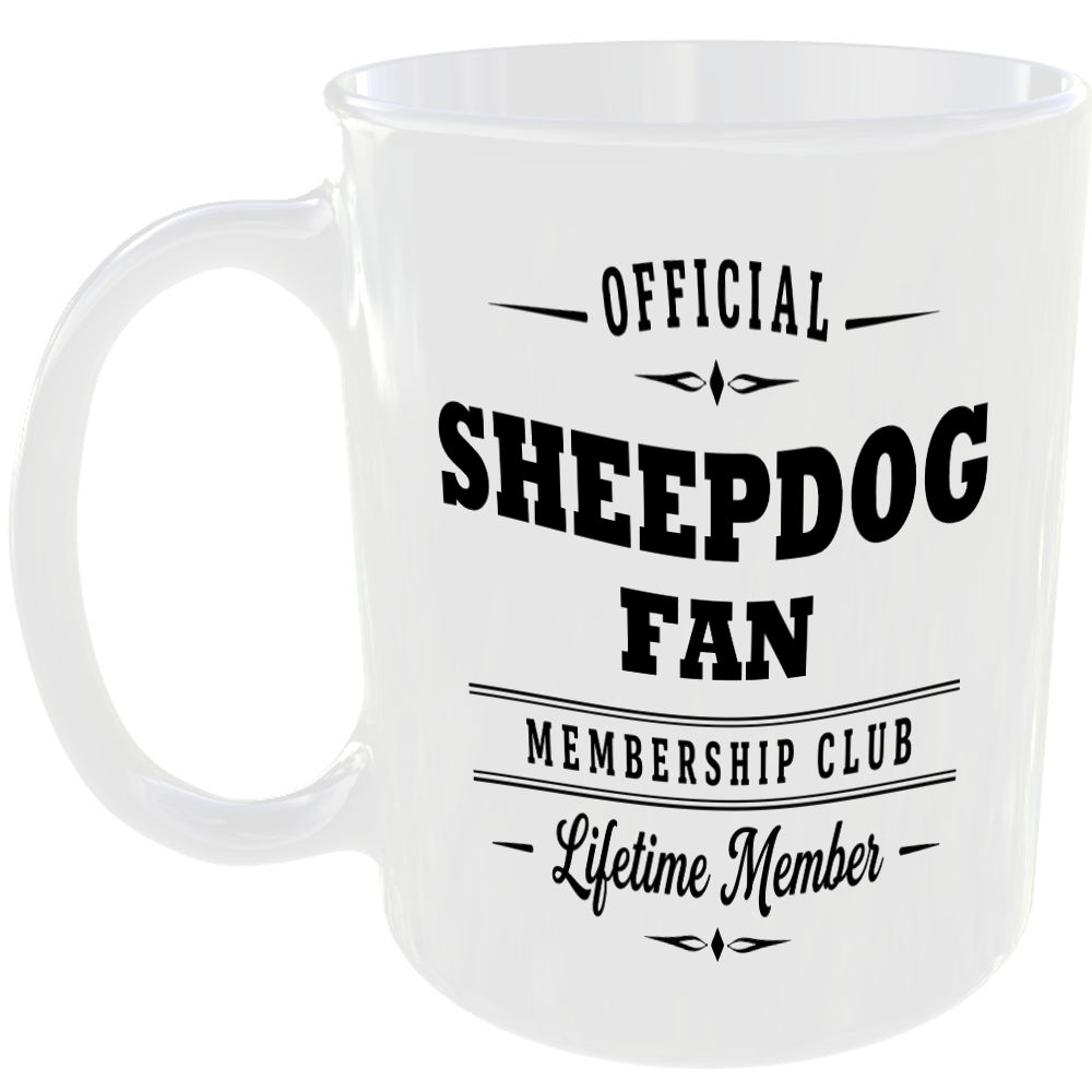 Official Sheepdog Fan Membership Club Funny Ceramic Mug Animal Lover Countryside