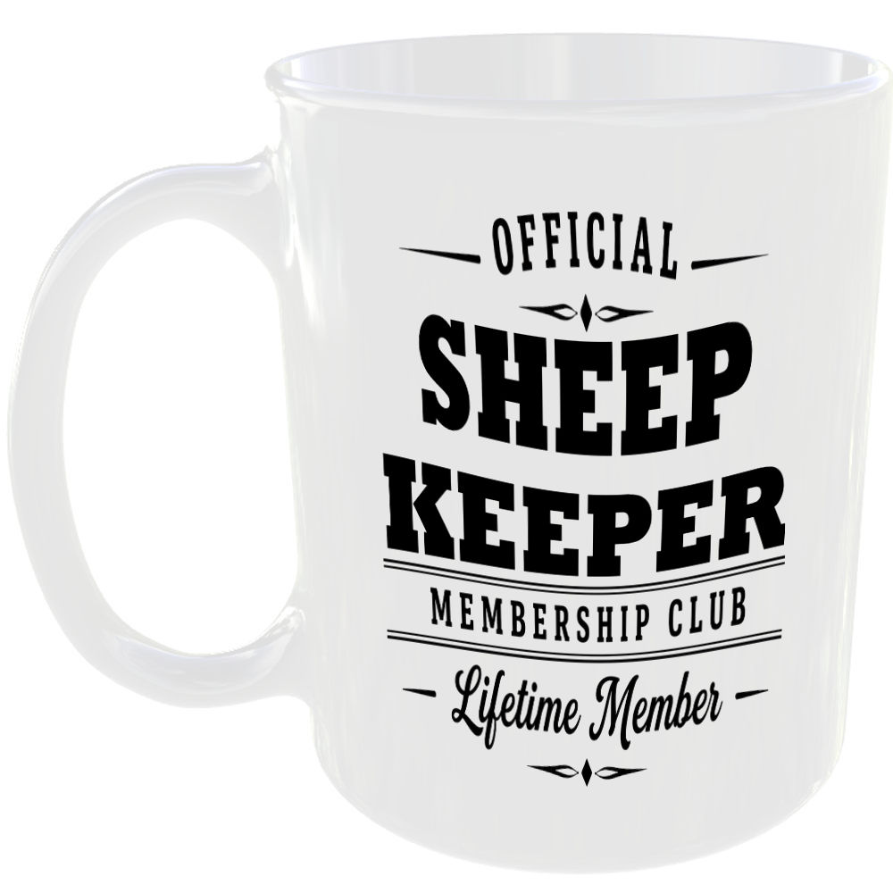 Official Sheep Keeper Membership Club Funny Ceramic Mug Animal Lover Countryside