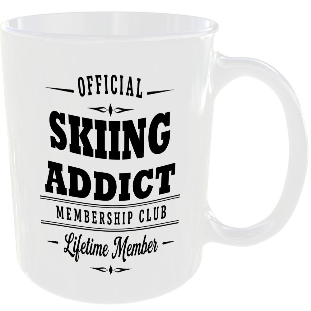 Official Skiing Addict Membership Club Funny Ceramic Mug Sport Player Fan Gift - Image 2