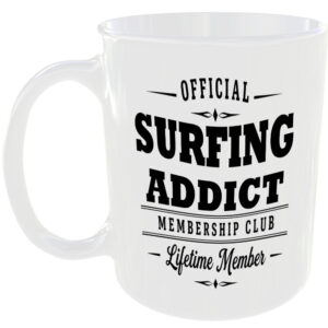Official Surfing Addict Membership Club Funny Ceramic Mug Sport Player Fan Gift