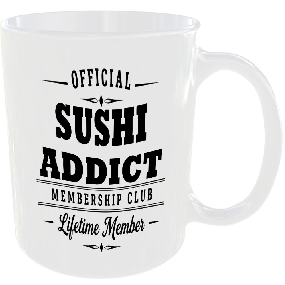 Official Sushi Addict Membership Club Funny Ceramic Mug Foodie Kitchen Birthday - Image 2