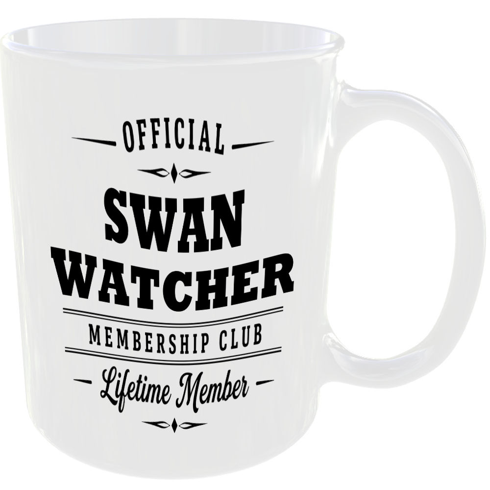 Official Swan Watcher Membership Club Funny Ceramic Mug Animal Lover Countryside - Image 2