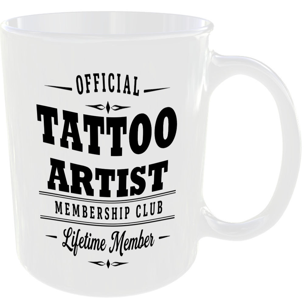 Official Tattoo Artist Membership Club Funny Ceramic Mug Work Career Colleague - Image 2