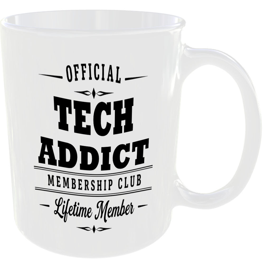 Official Tech Addict Membership Club Funny Ceramic Mug Geek Office Birthday Gift - Image 2
