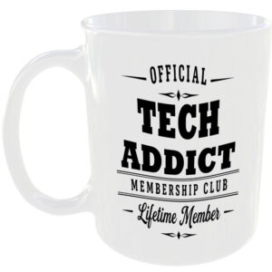Official Tech Addict Membership Club Funny Ceramic Mug Geek Office Birthday Gift