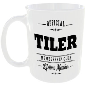 Official Tiler Membership Club Funny Ceramic Mug Tradesman Work Tools Birthday