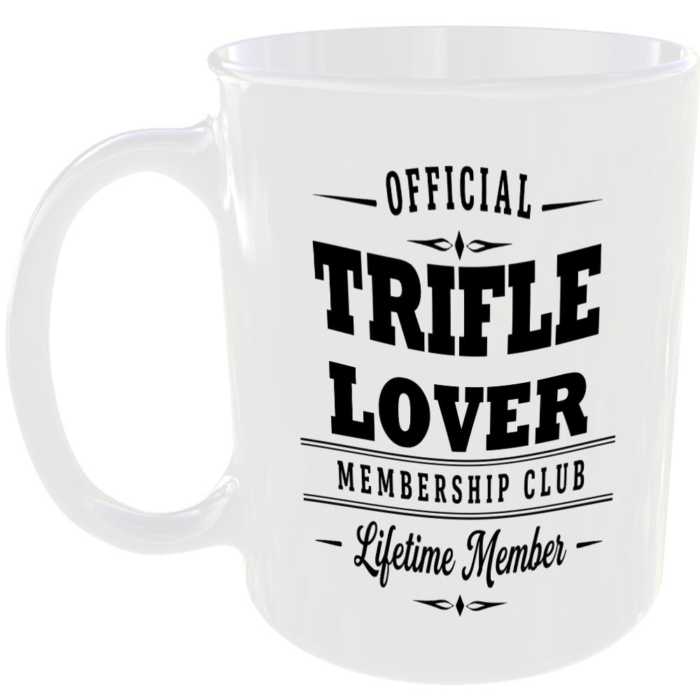 Official Trifle Lover Membership Club Funny Ceramic Mug Foodie Kitchen Birthday