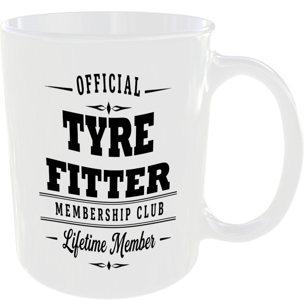 Official Tyre Fitter Membership Club Funny Ceramic Mug Tradesman Work Tools Gift - Image 2