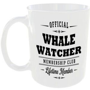 Official Whale Watcher Membership Club Funny Ceramic Mug Animal Lover Nature Tea