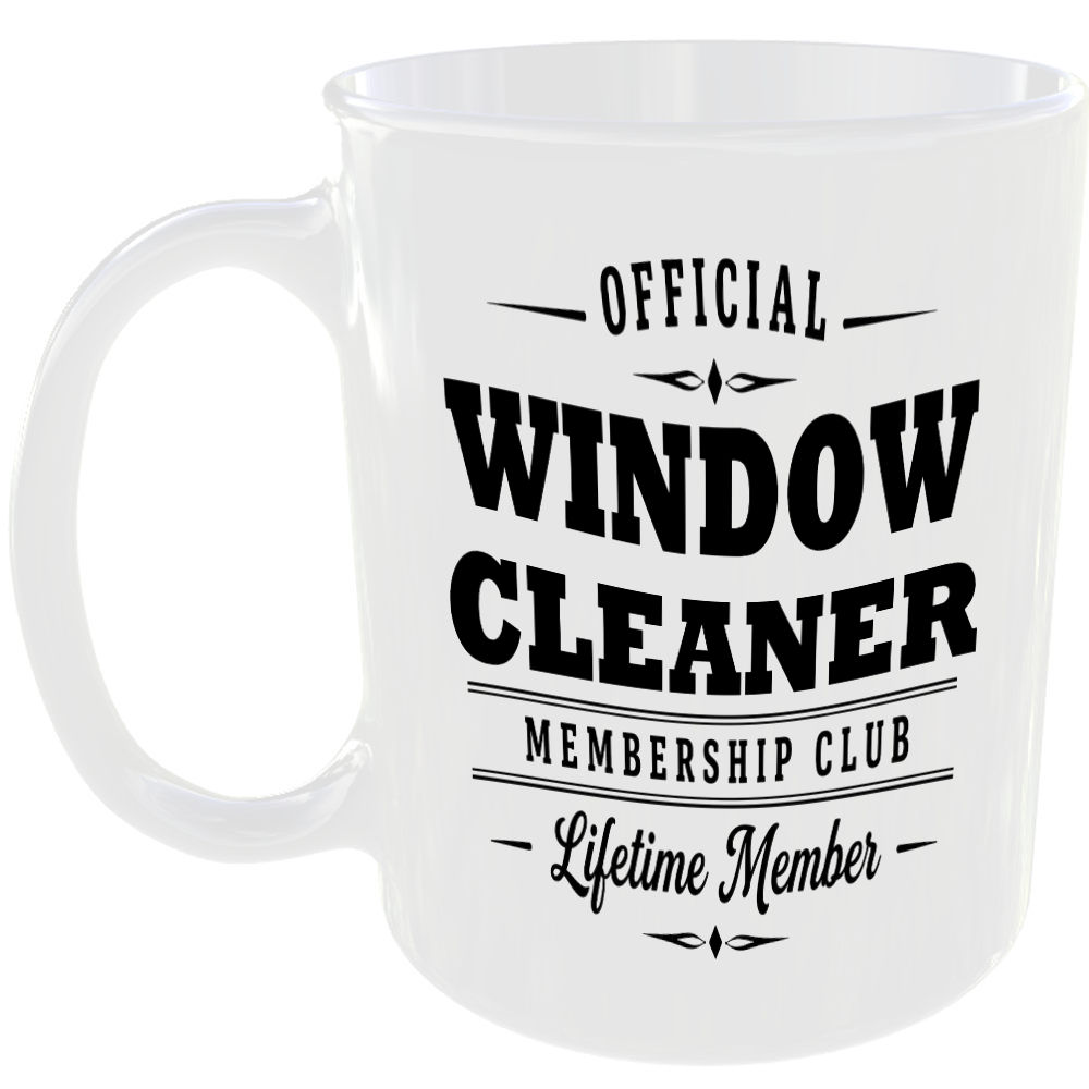 Official Window Cleaner Membership Club Funny Ceramic Mug Tradesman Work Tools